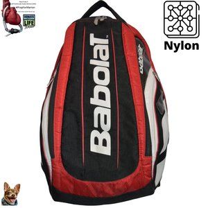 Babolat Team Line Backpack Red Black Nylon Lightweight Unisex Adult Circa 2012